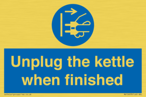 Unplug the kettle when finished